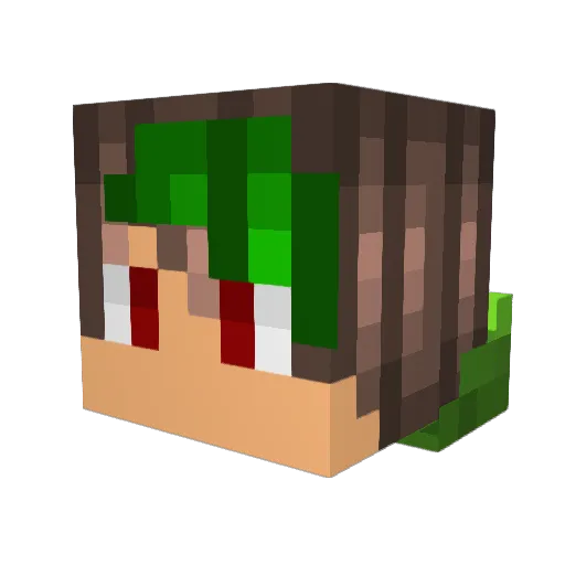 Fabler Minecraft avatar head, 3D render