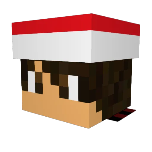 FablerToTheMax Minecraft avatar head, 3D render