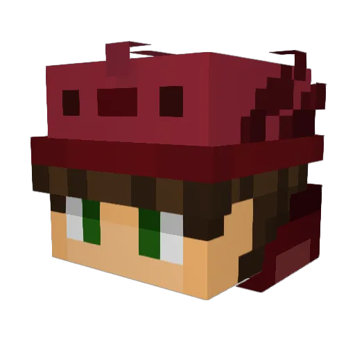 FablichJoker Minecraft avatar head, 3D render