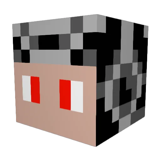 Fablot Minecraft avatar head, 3D render