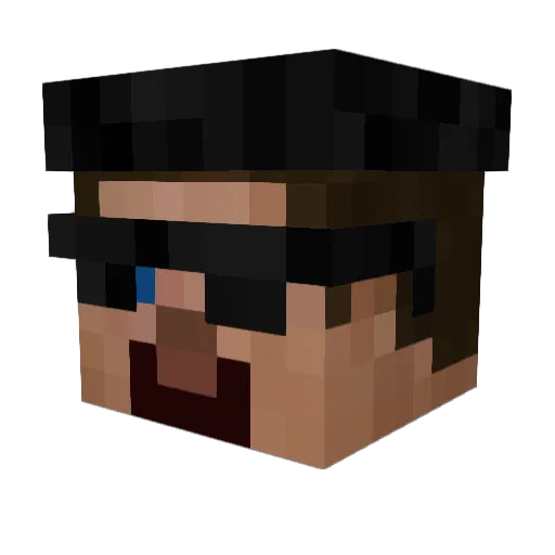 Fabmaster69 Minecraft avatar head, 3D render