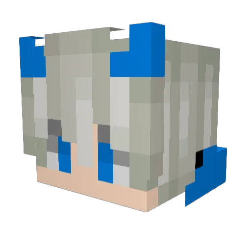 FaboDE Minecraft avatar head, 3D render