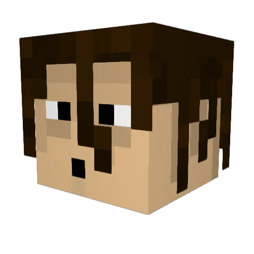 Fabolast Minecraft avatar head, 3D render