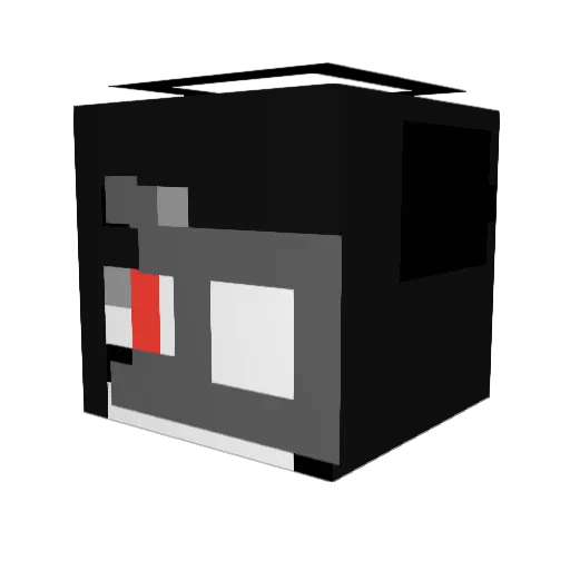 Fabrez Minecraft avatar head, 3D render