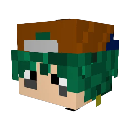 Fabri0910 Minecraft avatar head, 3D render