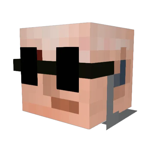 Fabricio11 Minecraft avatar head, 3D render