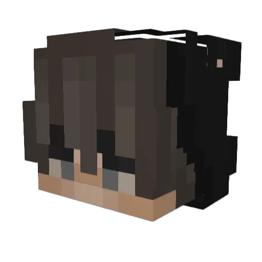 Fabriixs Minecraft avatar head, 3D render