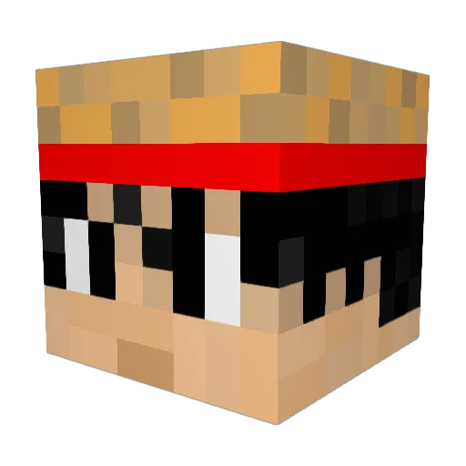 Fabriiziio Minecraft avatar head, 3D render