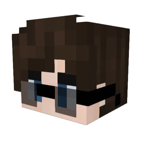 Fabriizio Minecraft avatar head, 3D render