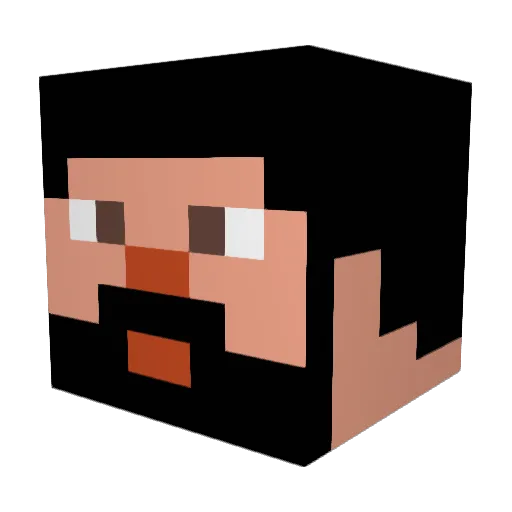 Fabrild Minecraft avatar head, 3D render