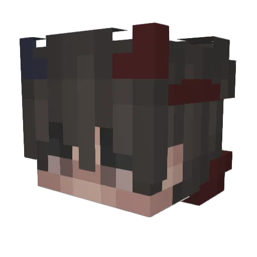 Fabrinzin Minecraft avatar head, 3D render