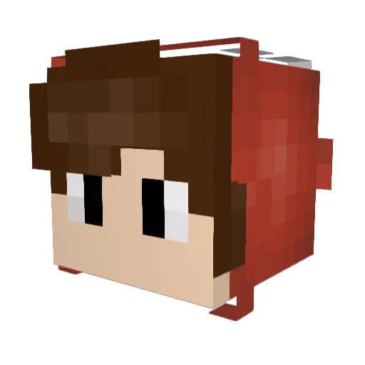 Fabriuuuu Minecraft avatar head, 3D render