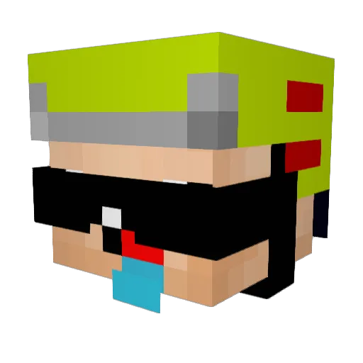 FabrizioBTW Minecraft avatar head, 3D render
