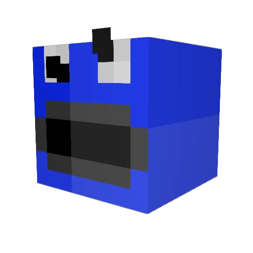 Fabsieplays Minecraft avatar head, 3D render