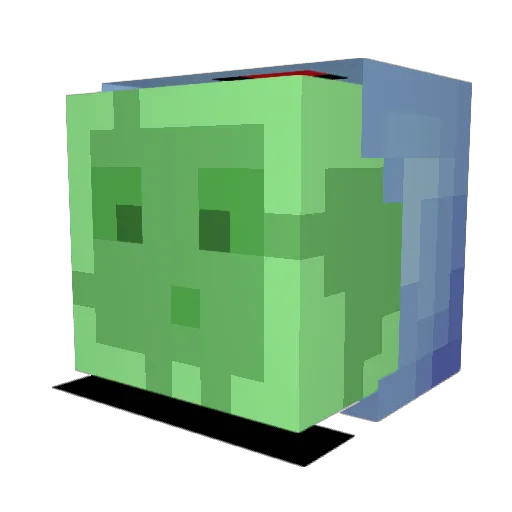 Fabsking Minecraft avatar head, 3D render
