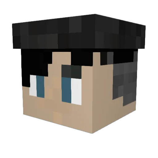 Fabsti Minecraft avatar head, 3D render