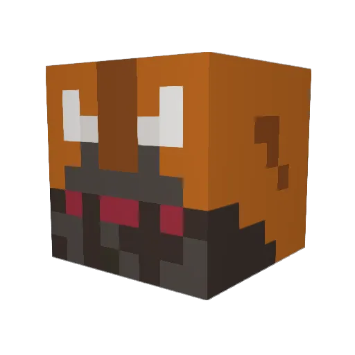 FabuKun Minecraft avatar head, 3D render
