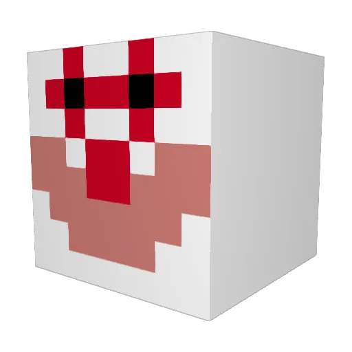 FabulousDonkey Minecraft avatar head, 3D render