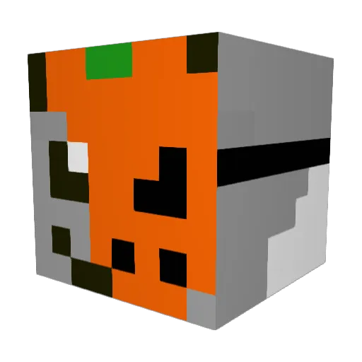Fabyblind Minecraft avatar head, 3D render