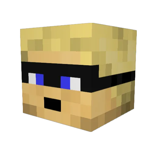 Fabyrex Minecraft avatar head, 3D render