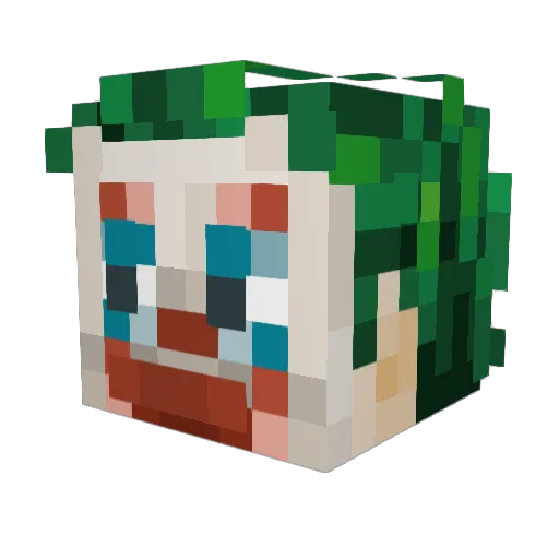 FacaaG Minecraft avatar head, 3D render