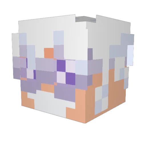 Facade12 Minecraft avatar head, 3D render