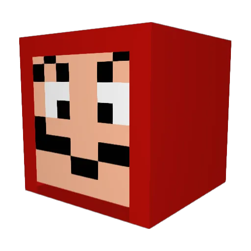 Facaso Minecraft avatar head, 3D render