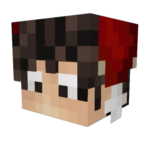 Facchin Minecraft avatar head, 3D render