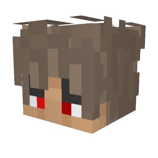 Face1327 Minecraft avatar head, 3D render