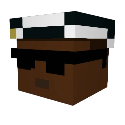Face2Pain Minecraft avatar head, 3D render