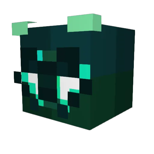 FaceBite Minecraft avatar head, 3D render