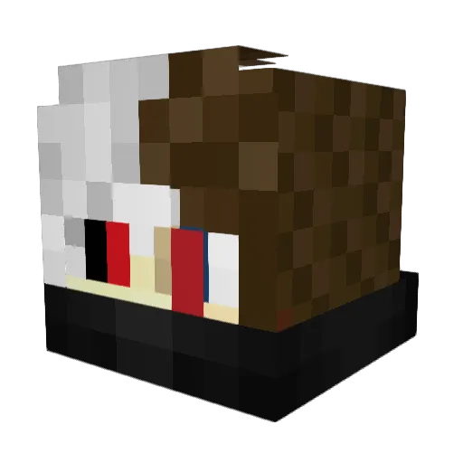 FaceJoke13 Minecraft avatar head, 3D render