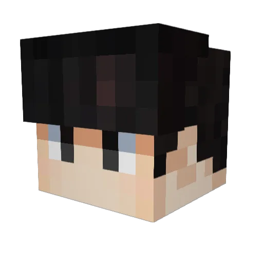 FacePooPoo Minecraft avatar head, 3D render
