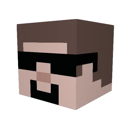 FaceSmash22 Minecraft avatar head, 3D render