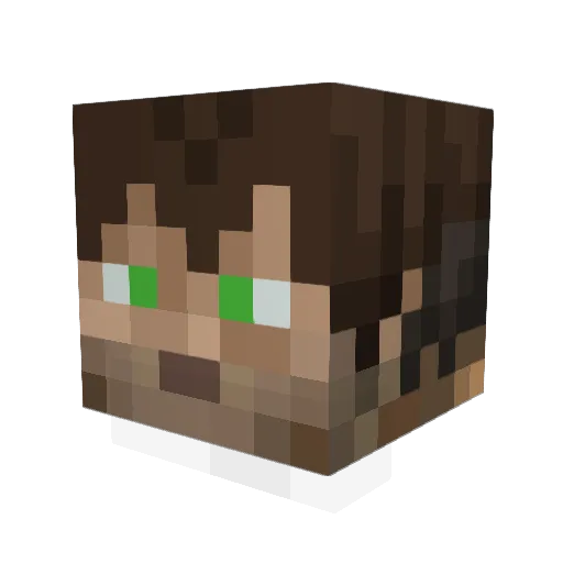FaceWalker Minecraft avatar head, 3D render