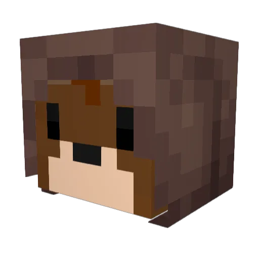 Facebear Minecraft avatar head, 3D render