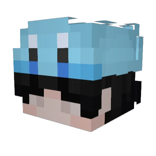 Facebook Minecraft avatar head, 3D render
