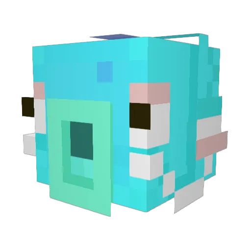 Facedu33 Minecraft avatar head, 3D render