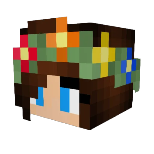 Facelady Minecraft avatar head, 3D render