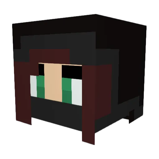 FacelessMistress Minecraft avatar head, 3D render