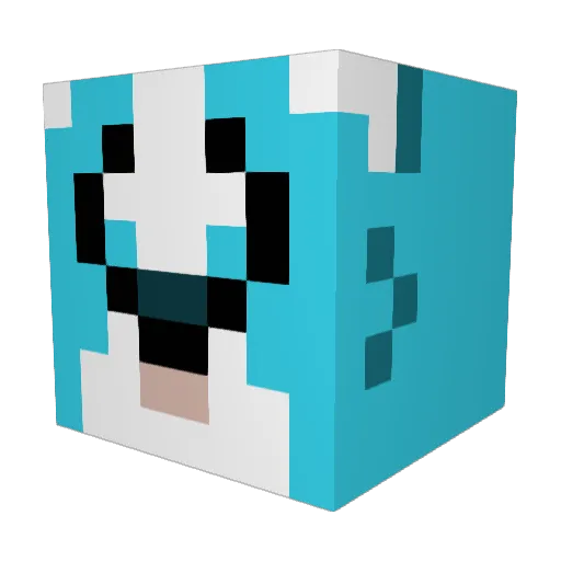 Faceless_Monkey Minecraft avatar head, 3D render