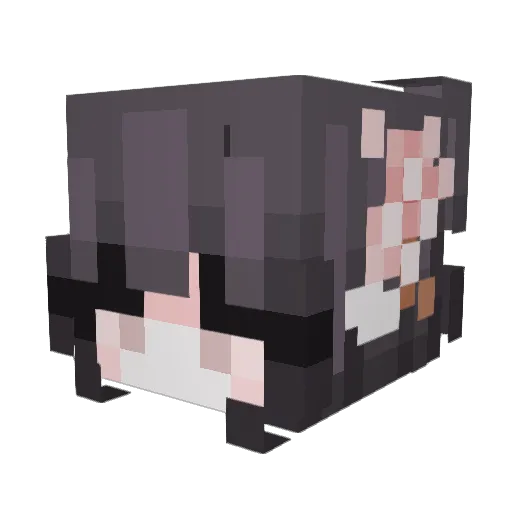 Facelessperson Minecraft avatar head, 3D render