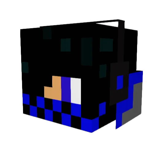 Facemhp3rd Minecraft avatar head, 3D render