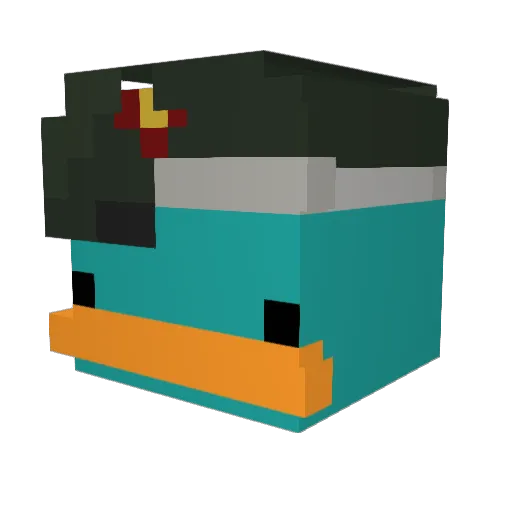 Fachagei Minecraft avatar head, 3D render