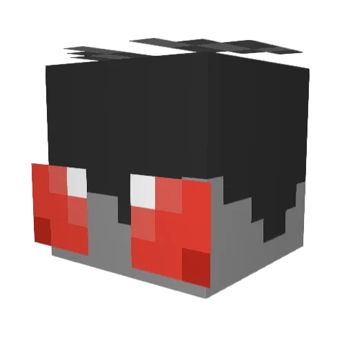 FacialTeeth Minecraft avatar head, 3D render