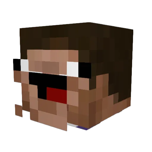 Facile__ Minecraft avatar head, 3D render