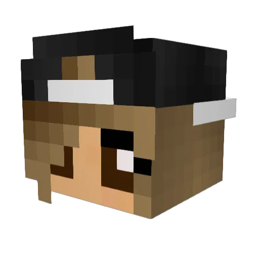 Fackal Minecraft avatar head, 3D render