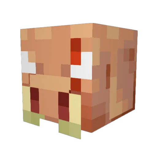 Facoch Minecraft avatar head, 3D render