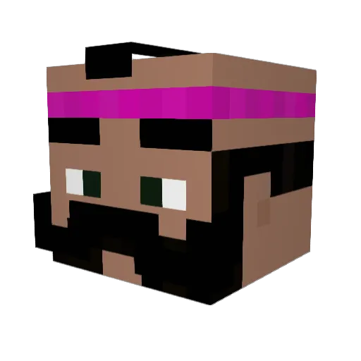 Factemius03_ Minecraft avatar head, 3D render