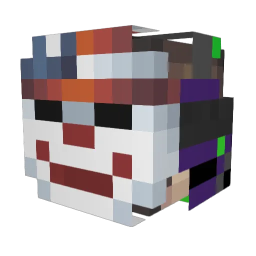 FactionStrafeX Minecraft avatar head, 3D render